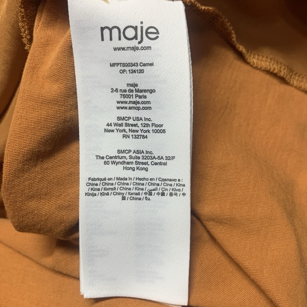 Maje Women's Short Sleeve Blouse Top Ruffle Sleeves 100% SILK - Size 2 (Medium) - Picture 10 of 12